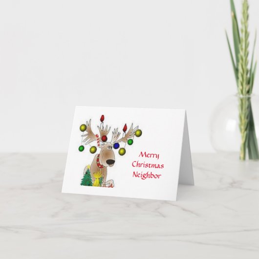 **メリークリスマス** 「ご近所」カード カード (正面)