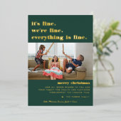 メリークリスマス |すべて素晴らしは休おもしろい休 箔招待状 (立ち正面)