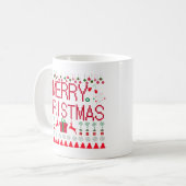 メリークリスマス ださいたまスウェット コーヒーマグカップ (正面左)