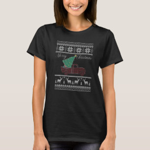 メリークリスマス ださいトレーナー バッファロー トラック ツリー 再 Tシャツ