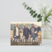 メリークリスマス|のスタイリッシュな原稿及びキラキラ輝く物の写真 シーズンポストカード (スタンド正面)