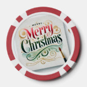 「メリークリスマス」のデザインを持つ商品 ポーカーチップ (裏面)