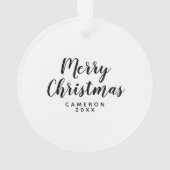 メリークリスマス|のパグのトナカイ オーナメント (裏面)