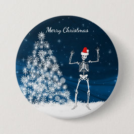 "メリークリスマス"の冬の場面及び骨組 缶バッジ