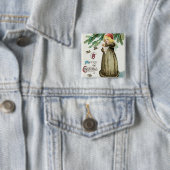 "メリークリスマス"の女の子 缶バッジ (インサイチュ)