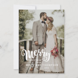 メリークリスマス | の結婚写真クリスマスカード サンキューカード