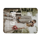 メリークリスマス |の結婚写真クリスマス マグネット (横)