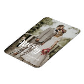 メリークリスマス |の結婚写真クリスマス マグネット (左側)