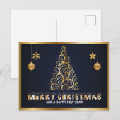 「メリークリスマス」はがきこパーソナライズされたき シーズンポストカード (正面/裏面)