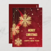 「メリークリスマス」はがきこパーソナライズされたき ポストカード (正面/裏面)