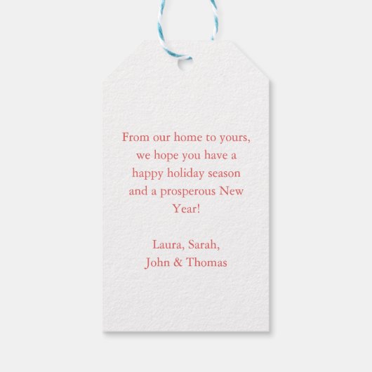 メリークリスマス!はっきりしたタイポグラフィ ギフトタグ (裏面)