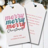 メリークリスマス!はっきりしたタイポグラフィ ギフトタグ