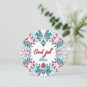 メリークリスマス（または、良いクリスマスを）- ノルウェーのクリスマスの挨 シーズンカード (スタンド正面)