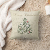 メリークリスマス、もみの木の枝と輝き クッション (ブランケット)