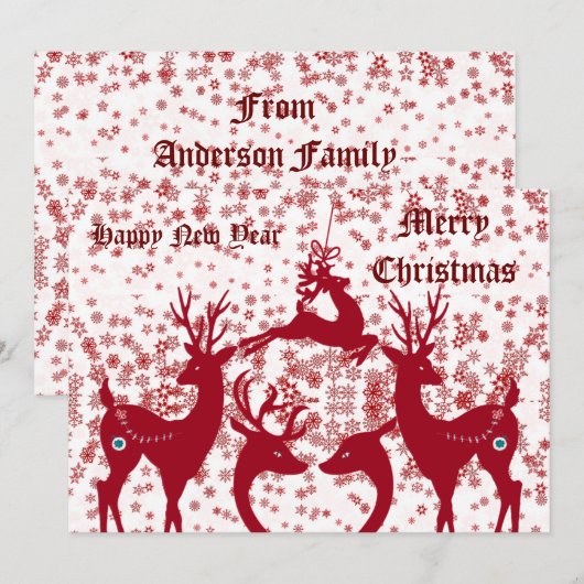 メリークリスマス  りんかい  ニューイヤー ファミリー カスタム シーズンカード (正面/裏面)