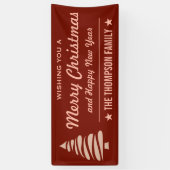 メリークリスマス|を望みますカスタムで赤い休日 横断幕 (縦)