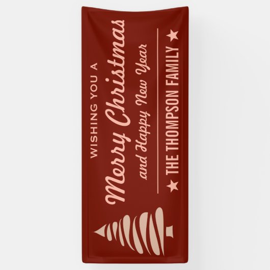 メリークリスマス|を望みますカスタムで赤い休日 横断幕 (縦)