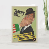 "メリークリスマス"を言いますか、またはあなたの顔カードを締めて下さい シーズンカード (正面)