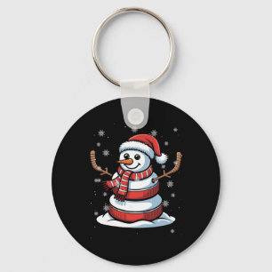 メリークリスマス アイスホッケー スノーマン クリスマス スポーツ キーホルダー