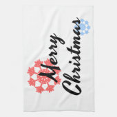 メリークリスマス.アパレル男性へと女性。Tシャツ キッチンタオル (縦)