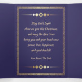 メリークリスマス.アフリカ系アメリカ人出生アート 三つ折りクリスマスカード (内部中)