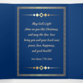 メリークリスマス.アフリカ系アメリカ人出生アート 三つ折りクリスマスカード (内部中)