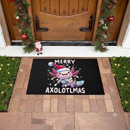 メリークリスマス アホロートル ライト クリスマスツリー ドアマット