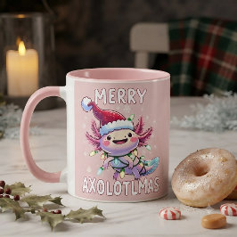 メリークリスマス アホロートル ライト クリスマスツリー マグカップ