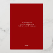 メリークリスマス アーチ ゴールド フォイル フォト 箔シーズンカード (裏面)