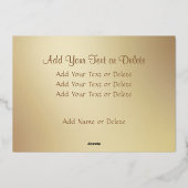 メリークリスマス・イエスエレガントは黒と金ゴールドを越える 箔シーズンカード (裏面)