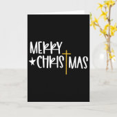 メリークリスマス イエス 十字架 キリスト教 信仰 カード (黄色い花)