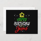 メリークリスマス　イエス　誕生日　クリスマスパジャマ　ホリデー　Xmas シーズンポストカード (正面/裏面)