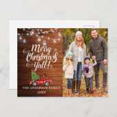 メリークリスマス・イオールフォトライトウッドトラック ポストカード (正面/裏面)