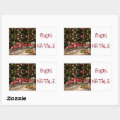 **メリークリスマス**「イタリアンスタイル」と言うシール 長方形シール (シート)