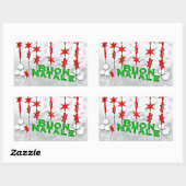 **メリークリスマス**「イタリアンスタイル」と言うシール 長方形シール (シート)