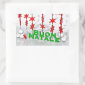 **メリークリスマス**「イタリアンスタイル」と言うシール 長方形シール (バッグ)