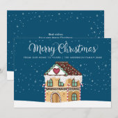 メリークリスマス ウィンターホリデー ジンジャーブレッド シーズンカード (正面/裏面)