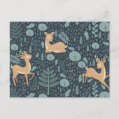 メリークリスマス |ウッドランド・アニマルズのポストカー ポストカード (正面)
