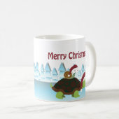 メリークリスマス!ウミガメ コーヒーマグカップ (正面右)