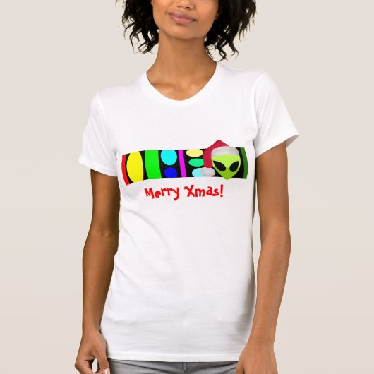メリークリスマス! エイリアンから Tシャツ (正面)
