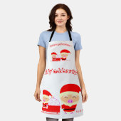 メリークリスマス エプロン (着用した状態)