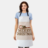 メリークリスマス エプロン (着用した状態)