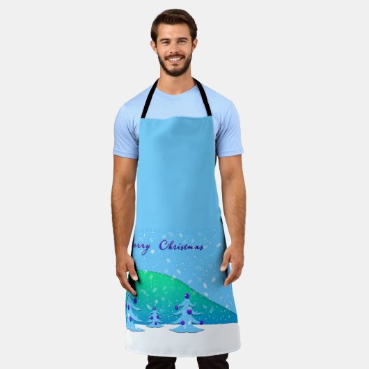 メリークリスマス エプロン (着用した状態)