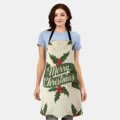 メリークリスマス エプロン (着用した状態)