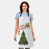 メリークリスマス エプロン (着用した状態)