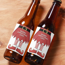 メリークリスマス エルフ ホリデー レッド ビールラベル