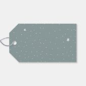 メリークリスマス | エレガントタイポグラフィティール（緑がかった色） ギフトタグ (裏面横)