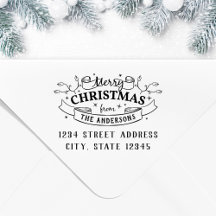 メリークリスマス オリジナル家族の名前 返信先住所