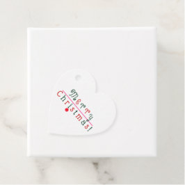 メリークリスマス、オーナメントフェスティバルレッドグリーンピンク フェイバータグ