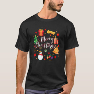 メリークリスマス オーナメント ハッピーXmas 飾り デ Tシャツ